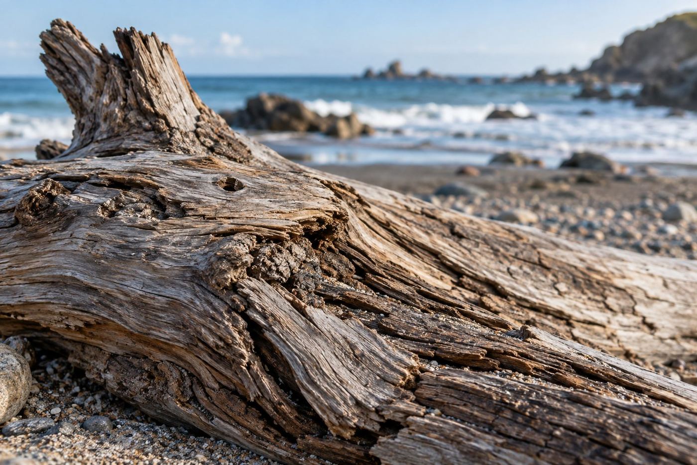 Wood surface with sand; salt content must be tested (AI-generated illustration)